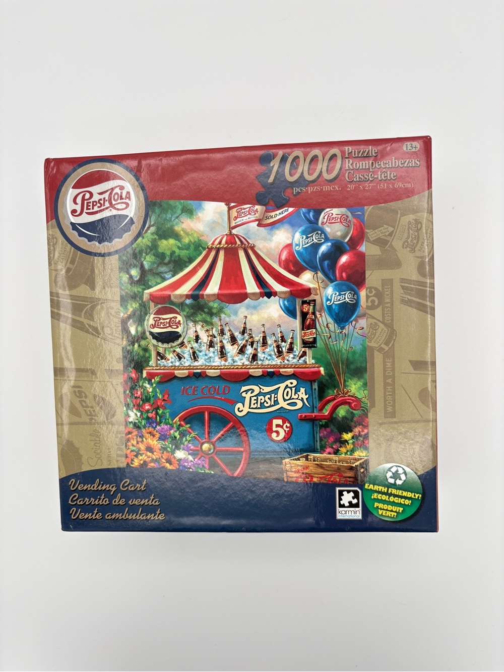 Pepsi Cola Vending Cart 1000 Piece Karmin International Puzzle NIB